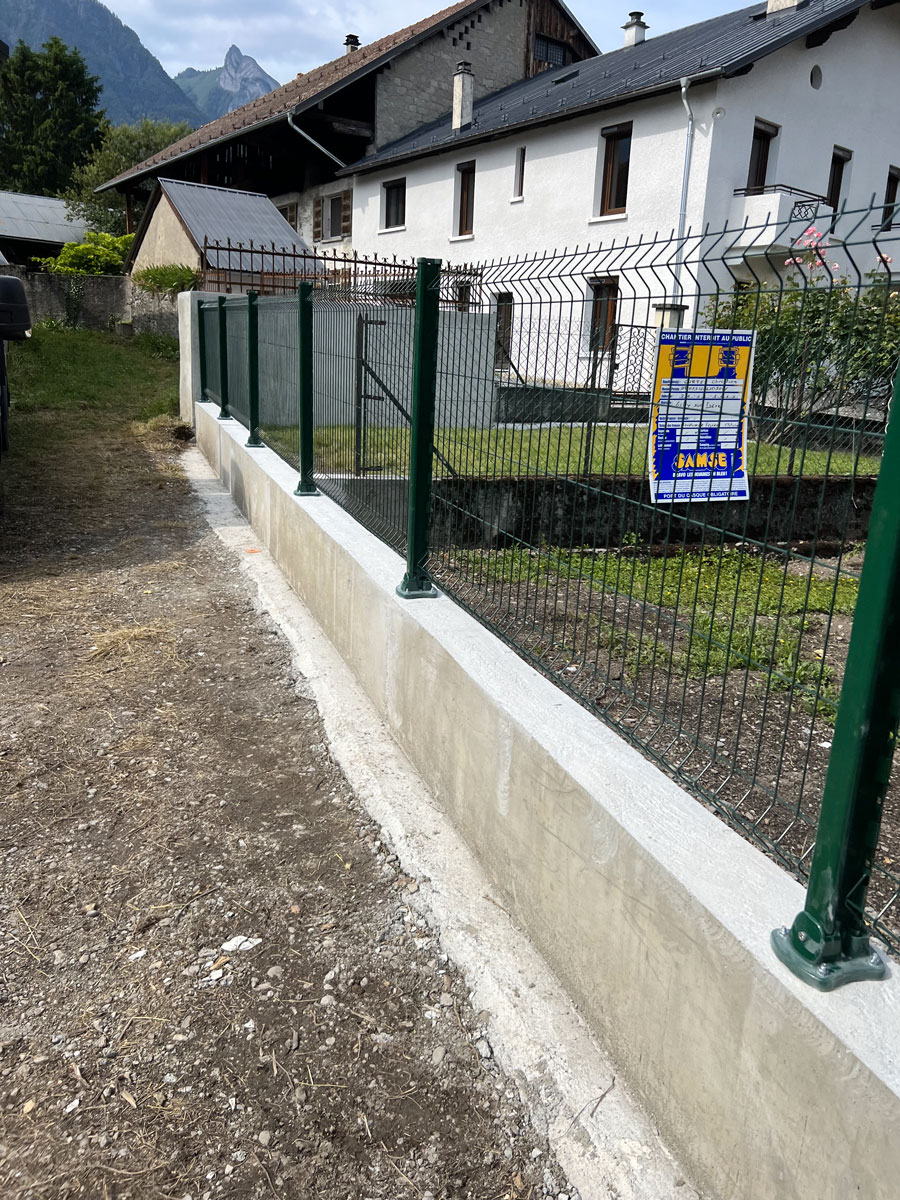 Clôture rigide chantier Gilly sur Isère